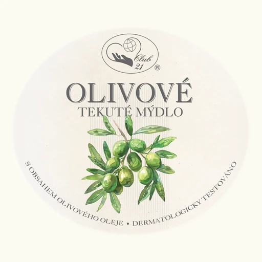 Velká etiketa/samolepka Olivové tekuté mýdlo