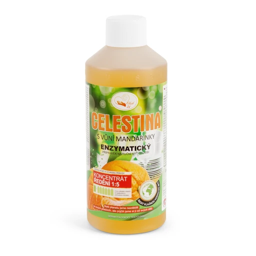 Celestina enzymatická s vůní mandarinky - přípravek na mytí nádobí - 0,5 l